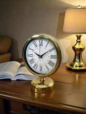 Mey İthalat Mey Ithalat® Gold Asaleti Roma 25 x 20 cm Metal Masa Saati