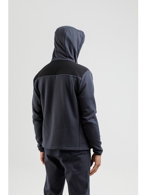 Airlife Engineered Zr Fleece I Erkek Tam Boy Fermuarlı ve Kapüşonlu Eşofman Takımı Lacivert