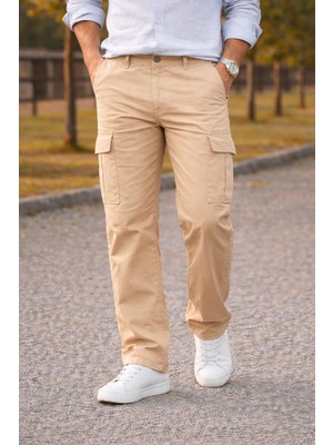 Comstar Erkek Premium Comfort Taş Kargo Baggy Pantolon