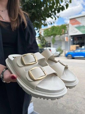 Zengezur Mall Storozde Kbtx-1 Kuback Bej Günlük Kadın Terlik (Numara: 37)