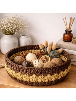 Uretti - Fethiye 9927 3238 Kağıt Ip Örgü Dekoratif Sepet 18 cm – Küçük Düzenleyici Sepet