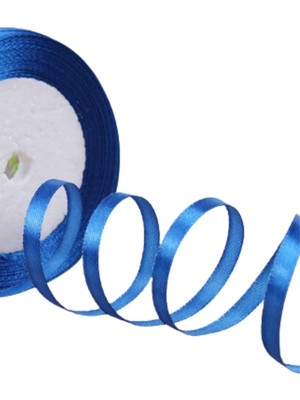 Akıllı Durak Saten Kurdele 6 mm Petrol Mavisi 5 Metre