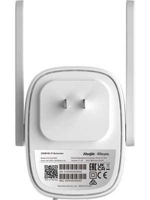 Ruijie Ruıjıe Reyee RG-EW300R 1xfe 300MBPS 2.4ghz 2X4DBI Prız Tıpı Sınyal Guclendırıcı