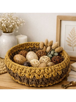 Uretti - Fethiye 9927 7974 Kağıt Ip Örgü Dekoratif Sepet 18 cm – Küçük Düzenleyici Sepet