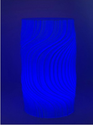 Modern 3D Baskı Dekoratif Vazo – Dalga Desenli Minimal Şık Salon Ofis Aksesuarı – Pla Malzeme