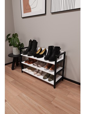 Awox Vetro Metal Ayakkabılık 3 Katlı Raflı Ayakkabı Düzenleyici