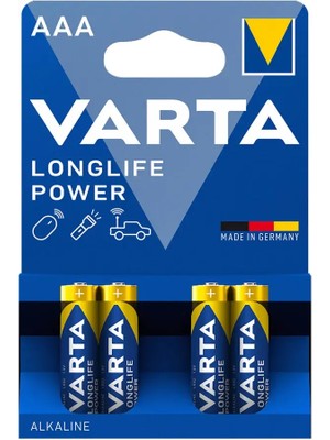 Varta Longlife Power Aaa Ince Kalem Pil 4'lü Paket (Alkalin)