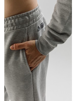 Airlife Sportswear Erkek Hafif Slim ve Ribana Paçalı Eşofman Altı Gri