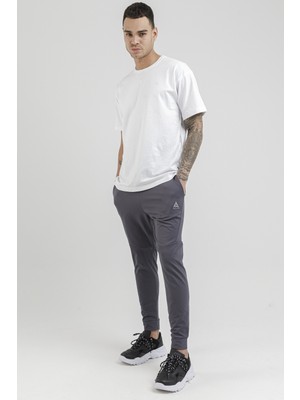 Airlife Sportswear Erkek Yan Fermuarlı Hafif Slim Eşofman Altı Smoked