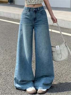 DENİKK Trend Tint Yıkamalı Bol Paça Baggy Jean Denim Pantolon-Trend Tınt Washed Wıde Fıt Baggy Jean Denım
