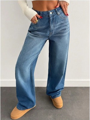 DENİKK Trend Tint Yıkamalı Bol Paça Baggy Jean Denim Pantolon-Trend Tınt Washed Wıde Fıt Baggy Jean Denım