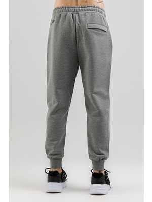 Airlife Sportswear Erkek Hafif Slim ve Ribana Paçalı Eşofman Altı Titanyum