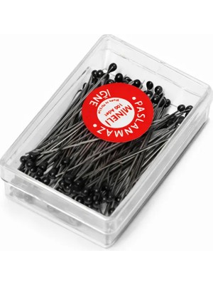 Lavin Scarfs MİNELİ TOPLU İĞNE SİYAH 100'LÜK