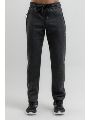 Airlife Fleece Erkek Içi Yünlü ve Düz Paçalı Eşofman Altı Titanyum