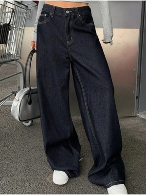 DENİKK Trend Tint Yıkamalı Bol Paça Baggy Jean Denim Pantolon-Trend Tınt Washed Wıde Fıt Baggy Jean Denım