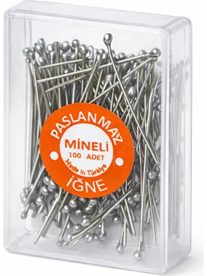 Lavin Scarfs MİNELİ TOPLU İĞNE GÜMÜŞ 100 LÜK