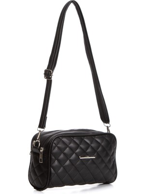 Adelina Bags Kadın Kapitone Işlemeli Çapraz Askılı Çift Bölmeli Omuz Çantası