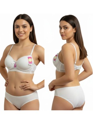 F.k Kadın Balenli ve Dolgulu Push Up Straplez Sütyen