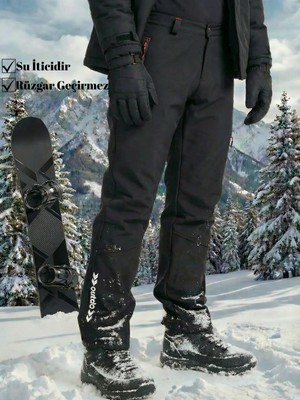 Outdo Kışlık Içi Polarlı Ithal Softshell Pantolon Su Itici, Rüzgar Geçirmez