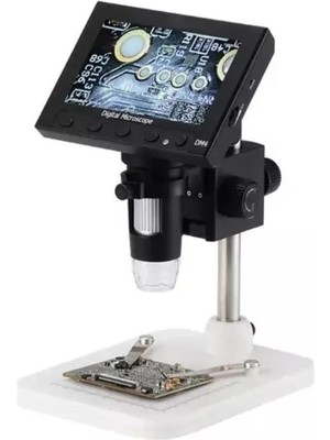 Karahanbey - 1000X 2.0mp USB Dijital Elektronik Mikroskop 8 LCD Ekran VGA Büyüteç Dm4-S ( Lisinya )