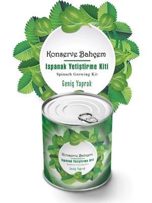 Mey İthalat Mey Ithalat®  Konserve Bahçem Evde Konservede Kolay Ispanak Yetiştirme Kiti