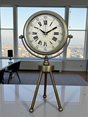 Mey İthalat Mey Ithalat® Eskitme Prestij Üç Ayaklı Masa Saati