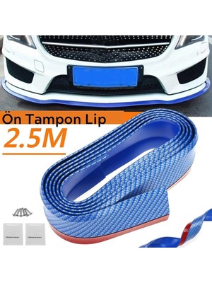 Mey İthalat Mey Ithalat®  Mavi 2,5 Metre Araba Oto Ön Tampon Koruyucu Kauçuk Pratik Tampon Şerit Bant Döşeme Kiti