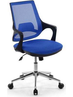 Seduna Skagen Mavi Ofis Çalışma Koltuğu Metal Ayaklı Bilgisayar Koltuğu