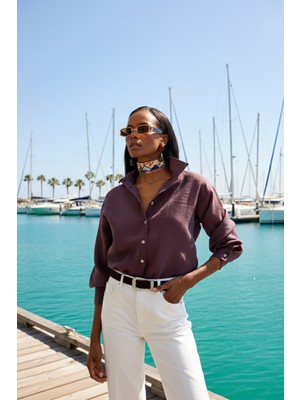 5in1Canpolat Mürdüm Tensel Gömlek 17441