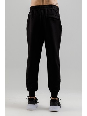 Airlife Sportswear Erkek Hafif Slim ve Ribana Paçalı Eşofman Altı Siyah