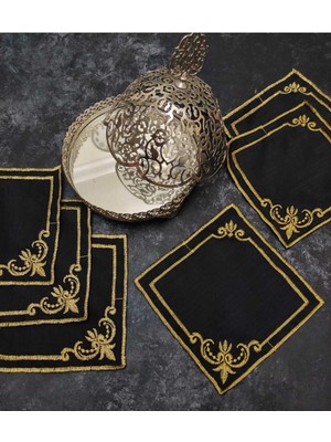 Çt Çeyizci Tekstil Sunumluk Peçete, Kokteyl Peçetesi, Kahve Yanı Sunumluk, Bardak Altlığı 6 Adet Sunum Peçetesi