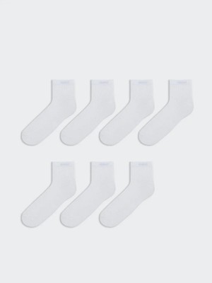 LC Waikiki Beyaz Erkek Soket Çorap 7'li