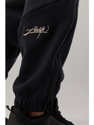 Airlife Fleece Kargo Cepli Erkek Içi Yünlü ve Paça Fermuarlı Alt Lacivert