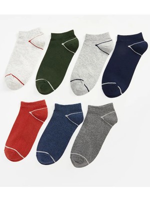 LC Waikiki Karışık Çizgili Erkek Patik Çorap 7'li