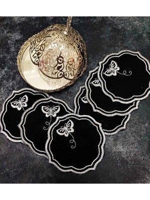 Çt Çeyizci Tekstil Sunumluk Peçete, Kokteyl Peçetesi, Kahve Yanı Sunumluk, Bardak Altlığı 6 Adet Sunum Peçetesi