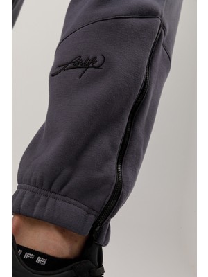 Airlife Fleece Kargo Cepli Erkek Içi Yünlü ve Paça Fermuarlı Alt Titanyum