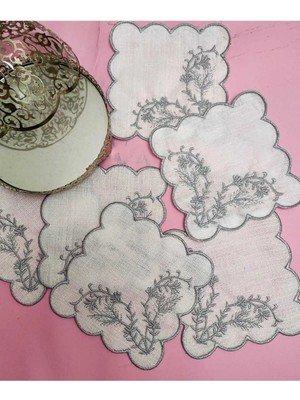 Çt Çeyizci Tekstil Sunumluk Peçete, Kokteyl Peçetesi, Kahve Yanı Sunumluk, Bardak Altlığı 6 Adet Sunum Peçetesi