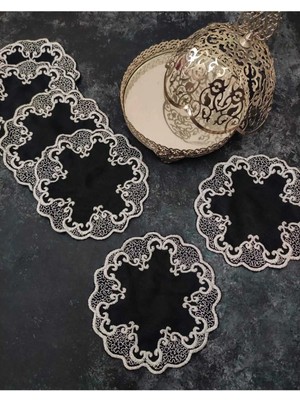 Çt Çeyizci Tekstil Sunumluk Peçete, Kokteyl Peçetesi, Kahve Yanı Sunumluk, Bardak Altlığı 6 Adet Sunum Peçetesi