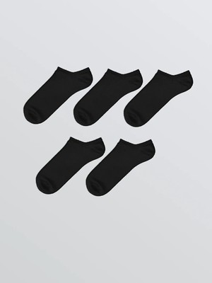 LC Waikiki Siyah Erkek Sneaker Çorap 5'li