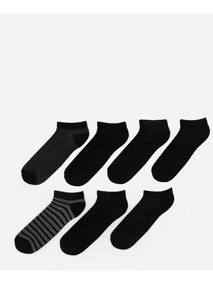 LC Waikiki Karışık Çizgili Erkek Patik Çorap 7'li