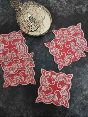 Çt Çeyizci Tekstil Sunumluk Peçete, Kokteyl Peçetesi, Kahve Yanı Sunumluk, Bardak Altlığı 6 Adet Sunum Peçetesi