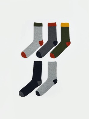 LC Waikiki Karışık Renk Bloklu Erkek Soket Çorap 5'li