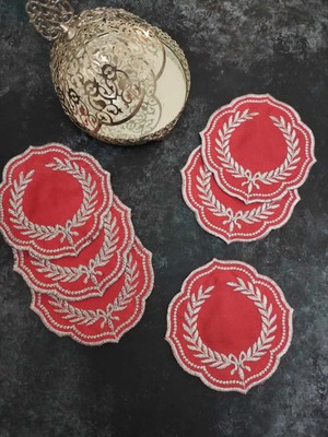 Çt Çeyizci Tekstil Sunumluk Peçete, Kokteyl Peçetesi, Kahve Yanı Sunumluk, Bardak Altlığı 6 Adet Sunum Peçetesi