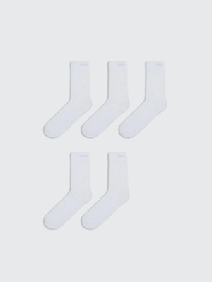 LC Waikiki Beyaz Erkek Soket Çorap 5'li