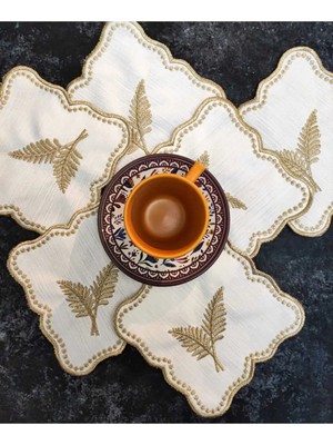 Çt Çeyizci Tekstil Sunumluk Peçete, Kokteyl Peçetesi, Kahve Yanı Sunumluk, Bardak Altlığı 6 Adet Sunum Peçetesi