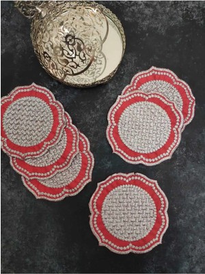 Çt Çeyizci Tekstil Sunumluk Peçete, Kokteyl Peçetesi, Kahve Yanı Sunumluk, Bardak Altlığı 6 Adet Sunum Peçetesi