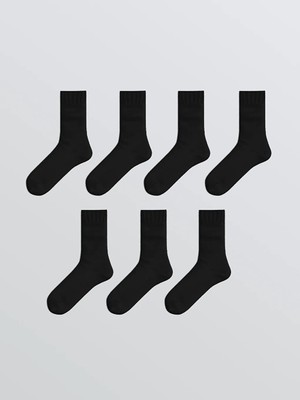 LC Waikiki Siyah Erkek Soket Çorap 7'li