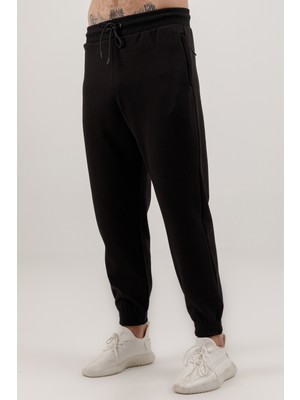Airlife Fleece Erkek Içi Yünlü ve Lastik Paçalı Alt Siyah