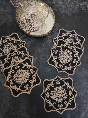 Çt Çeyizci Tekstil Sunumluk Peçete, Kokteyl Peçetesi, Kahve Yanı Sunumluk, Bardak Altlığı 6 Adet Sunum Peçetesi