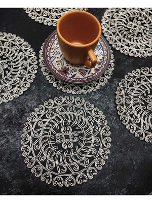 Çt Çeyizci Tekstil Sunumluk Peçete, Kokteyl Peçetesi, Kahve Yanı Sunumluk, Bardak Altlığı 6 Adet Sunum Peçetesi
